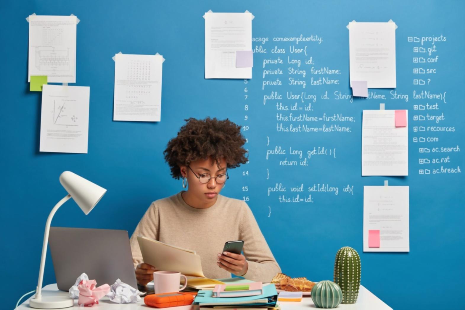 Professional workspace showing strategic planning and execution